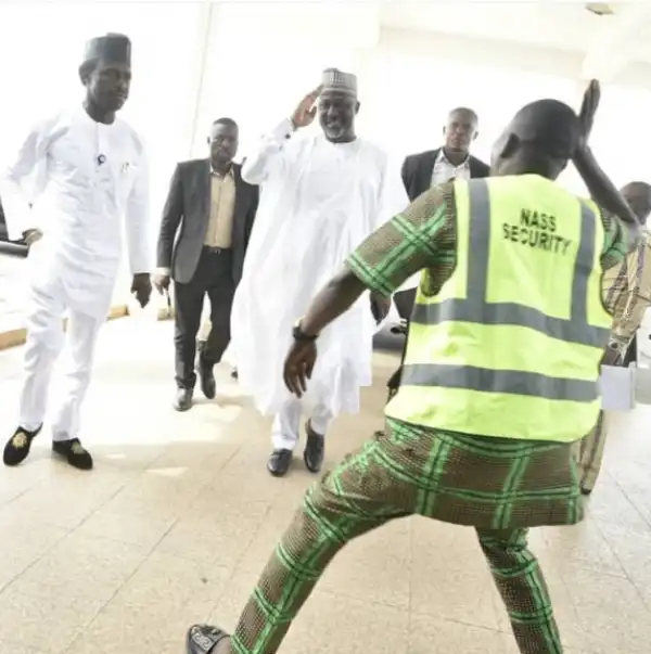 Dino Melaye Returns Back To Office After His Victory (Photos)
